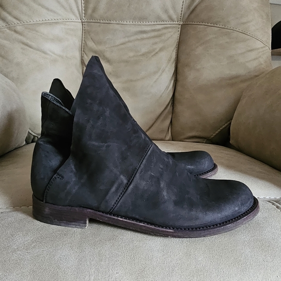 LD Tuttle quality leather black made in Italy ankle boots size 37.5 US 7 - Picture 4 of 10